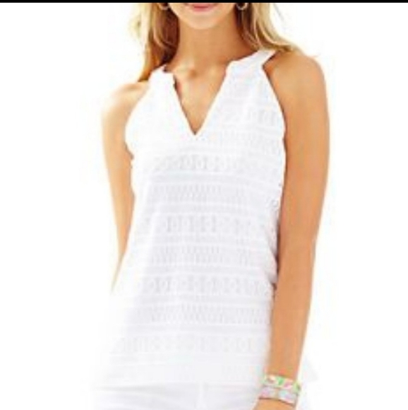 Lilly Pulitzer Arya Sleeveless Crochet Top Size Medium - Picture 11 of 11